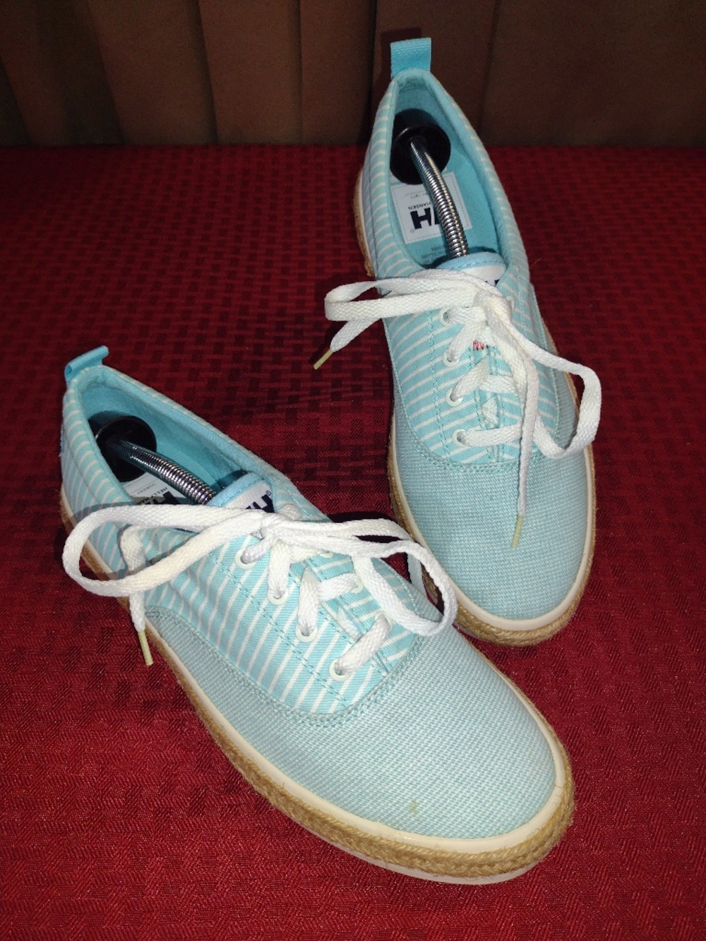 NEW Women’s Helly Hansen Coraline Canvas Shoes - Aqua and White – Size 8 US